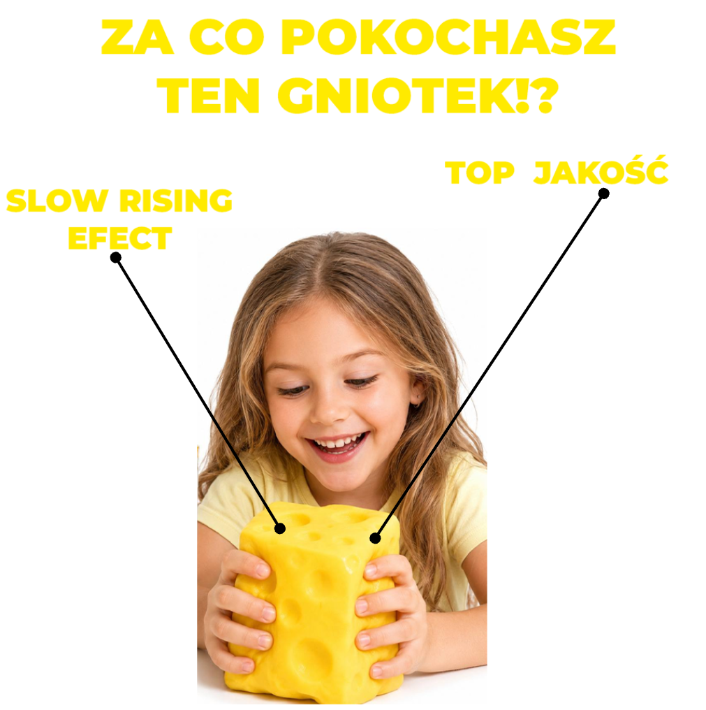 SQUISHY SER CHEESE XXL Gniotek Slow Rising Dziurkowany